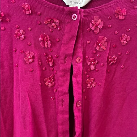 CJ Banks Fuchsia Blouse 1X - Picture 6 of 6